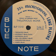 Laden Sie das Bild in den Galerie-Viewer, Thelonious Monk : Genius Of Modern Music (Volume One) (LP, Comp, Mono, RE, RM, 180)
