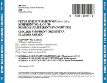 Load image into Gallery viewer, Tchaikovsky* - Chicago Symphony Orchestra, Claudio Abbado : Symphony No. 4; Romeo &amp; Juliet (Fantasy-Overture) (CD, Album)
