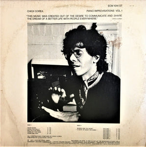 Chick Corea : Piano Improvisations Vol. 1 (LP, Album, Ric)