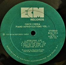Charger l&#39;image dans la galerie, Chick Corea : Piano Improvisations Vol. 1 (LP, Album, Ric)
