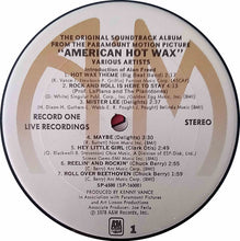 Load image into Gallery viewer, Various : The Original Soundtrack Album From The Paramount Motion Picture "American Hot Wax" (2xLP, Album, Comp, Mono, Ter)
