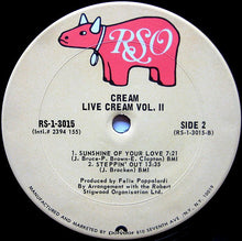 Laden Sie das Bild in den Galerie-Viewer, Cream (2) : Live Cream Volume II (LP, Album, RE, San)
