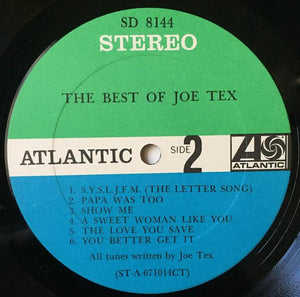 Joe Tex : The Best Of Joe Tex (LP, Comp)