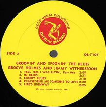 Load image into Gallery viewer, Groove Holmes* &amp; Jimmy Witherspoon : Groovin&#39; And Spoonin&#39; (LP, Comp)
