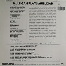 Charger l'image dans la galerie, Gerry Mulligan : Mulligan Plays Mulligan (LP, Comp, RE, RM)

