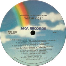 Load image into Gallery viewer, Various : Miami Vice (Music From The Television Series "Miami Vice") (LP, Comp, Pin)
