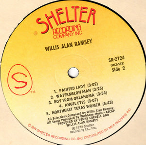 Willis Alan Ramsey : Willis Alan Ramsey (LP, Album, RE, Pin)