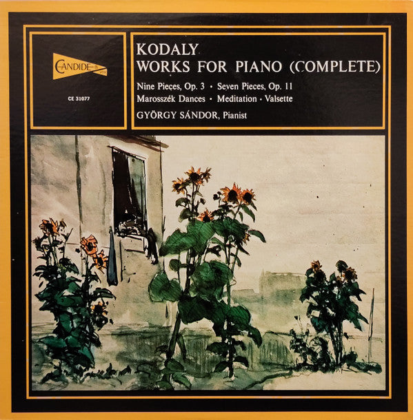 Kodaly* – György Sándor : Works For Piano (Complete) (LP, RE)