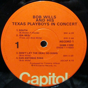 Bob Wills & His Texas Playboys : In Concert (2xLP, Album, Win)