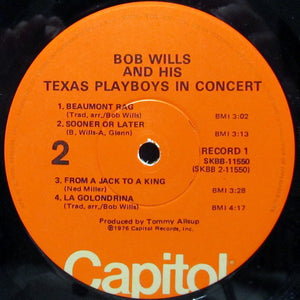 Bob Wills & His Texas Playboys : In Concert (2xLP, Album, Win)