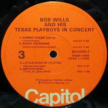 Load image into Gallery viewer, Bob Wills &amp; His Texas Playboys : In Concert (2xLP, Album, Win)
