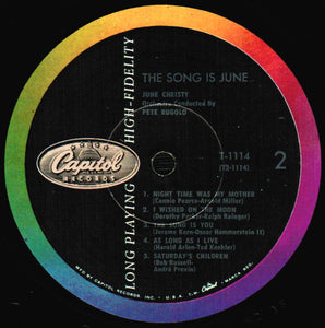 June Christy : The Song Is June! (LP, Album, Mono, Scr)