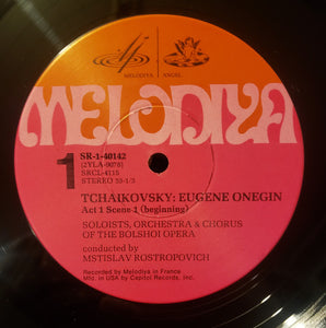 Tchaikovsky*, Mstislav Rostropovich Conducting The  Bolshoi Theatre Orchestra & Chorus*, Yuri Mazurok, Galina Vishnevskaya, Vladimir Atlantov : Eugene Onegin (3xLP + Box, Album, RE)