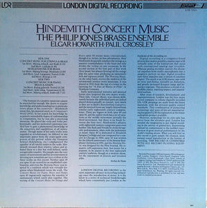 Paul Hindemith & The Philip Jones Brass Ensemble* : Hindemith Concert Music (LP)