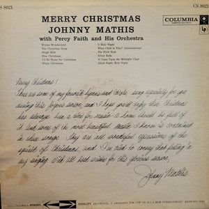 Johnny Mathis : Merry Christmas (LP, Album)