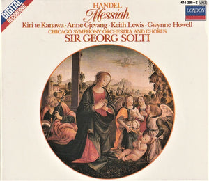 Handel* – Kiri Te Kanawa • Anne Gjevang • Keith Lewis (4) • Gwynne Howell, Chicago Symphony Orchestra And Chorus*, Sir Georg Solti* : Messiah (2xCD, Album, Sli)