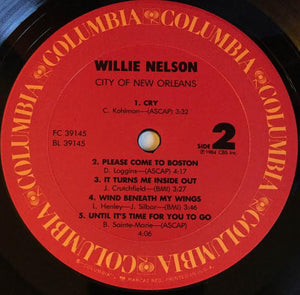 Willie Nelson : City Of New Orleans (LP, Album, Car)