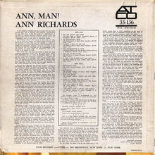 Laden Sie das Bild in den Galerie-Viewer, Ann Richards : Ann, Man! (LP, Album, Mono, Promo)
