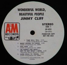 Load image into Gallery viewer, Jimmy Cliff : Wonderful World, Beautiful People (LP, Album, Promo)
