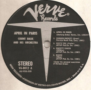 Count Basie And His Orchestra* : April In Paris (LP, Album, RE)