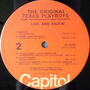 The Original Texas Playboys Under The Direction Of Leon McAuliffe : Live & Kickin' (LP)