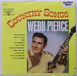 Webb Pierce : Country Songs (LP, Album, Comp)