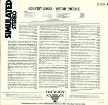 Load image into Gallery viewer, Webb Pierce : Country Songs (LP, Album, Comp)
