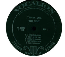 Load image into Gallery viewer, Webb Pierce : Country Songs (LP, Album, Comp)
