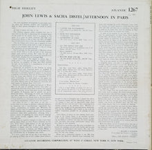 Laden Sie das Bild in den Galerie-Viewer, John Lewis (2) &amp; Sacha Distel : Afternoon In Paris (LP, Album, Mono, DG)
