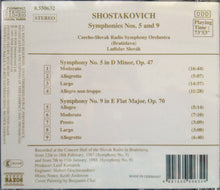 Charger l&#39;image dans la galerie, Shostakovich*, Czecho-Slovak Radio Symphony Orchestra (Bratislava)*, Ladislav Slovák : Symphonies Nos. 5 And 9 (CD)
