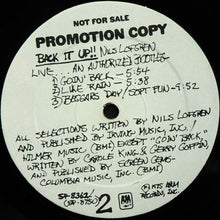 Charger l'image dans la galerie, Nils Lofgren : Back It Up!! Nils Lofgren Live An Authorized Bootleg (LP, Ltd, Promo, Mon)
