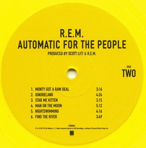 R.E.M. : Automatic For The People (LP, Album, Ltd, RE, RM, RP, Yel)