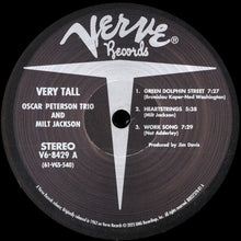 Load image into Gallery viewer, Oscar Peterson Trio* With Milt Jackson : Very Tall (LP, Album, RE, RM, 180)
