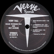 Load image into Gallery viewer, Oscar Peterson Trio* With Milt Jackson : Very Tall (LP, Album, RE, RM, 180)
