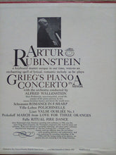 Load image into Gallery viewer, Artur Rubinstein*, Alfred Wallenstein, Grieg*, Falla*, Liszt*, Schumann*, Prokofieff*, Villa-Lobos* : Grieg Piano Concerto and Favorite Encores (LP, Ind)
