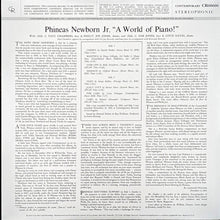 Laden Sie das Bild in den Galerie-Viewer, Phineas Newborn Jr. : A World Of Piano! (LP, Album, RE, 180)
