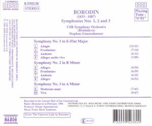 Borodin* - Stephen Gunzenhauser, CSR Symphony Orchestra (Bratislava)* : Symphonies Nos. 1, 2, And 3 (CD, Album)