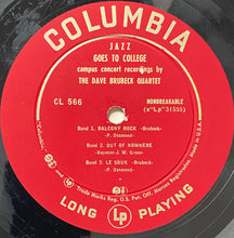 Laden Sie das Bild in den Galerie-Viewer, The Dave Brubeck Quartet : Jazz Goes To College (LP, Album, Mono)
