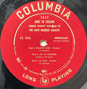 The Dave Brubeck Quartet : Jazz Goes To College (LP, Album, Mono)