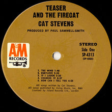 Laden Sie das Bild in den Galerie-Viewer, Cat Stevens : Teaser And The Firecat (LP, Album, Pit)

