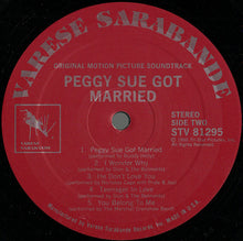 Load image into Gallery viewer, John Barry, Various : Peggy Sue Got Married: Original Motion Picture Soundtrack (LP, Album)
