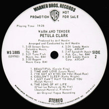 Laden Sie das Bild in den Galerie-Viewer, Petula Clark : Warm And Tender (LP, Album, Promo)

