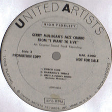 Charger l'image dans la galerie, Gerry Mulligan : Gerry Mulligan's Jazz Combo From "I Want To Live!" (LP, Album, Mono, Promo)
