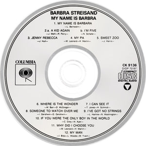 Barbra Streisand : My Name Is Barbra (CD, Album, RE)