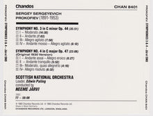 Laden Sie das Bild in den Galerie-Viewer, Prokofiev*, Scottish National Orchestra*, Neeme Järvi, Edwin Paling : Symphony No.3 In C Minor Op. 44 / Symphony No.4, in C Major Op.47 (Original 1930 Version) (CD, Album)
