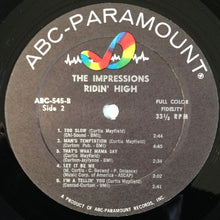 Load image into Gallery viewer, The Impressions : Ridin' High (LP, Album, Mono)
