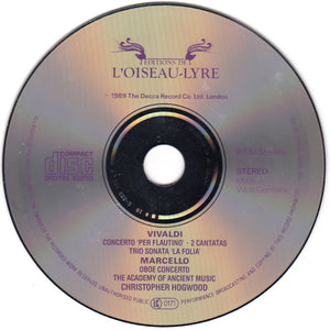 Vivaldi*, Marcello*, Kirkby*, Shanks*, Copley*, The Academy Of Ancient Music, Christopher Hogwood : Concerto 'Per Flautino' / 2 Cantatas / Trio Sonata 'La Folia' / Oboe Concerto (CD, Comp)