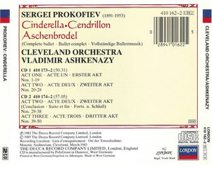 Prokofiev*, Vladimir Ashkenazy • Cleveland Orchestra* : Cinderella = Aschenbrödel, Complete Ballet (2xCD, Album, RE)