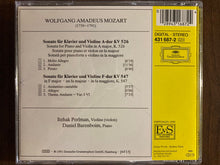 Charger l&#39;image dans la galerie, Wolfgang Amadeus Mozart, Itzhak Perlman, Daniel Barenboim : Sonaten Für Klavier Und Violine = Sonatas For Piano And Violin K. 526 &amp; K. 547 (CD, Album, PDO)
