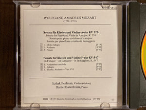 Wolfgang Amadeus Mozart, Itzhak Perlman, Daniel Barenboim : Sonaten Für Klavier Und Violine = Sonatas For Piano And Violin K. 526 & K. 547 (CD, Album, PDO)